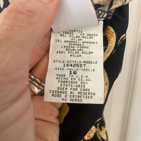 Cole Of California Vintage Hawaiian Print One Piece Swimsuit And Skirt - Picture 7 of 8